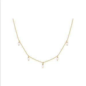 14K Gold Plated Pearl Pendant Necklace